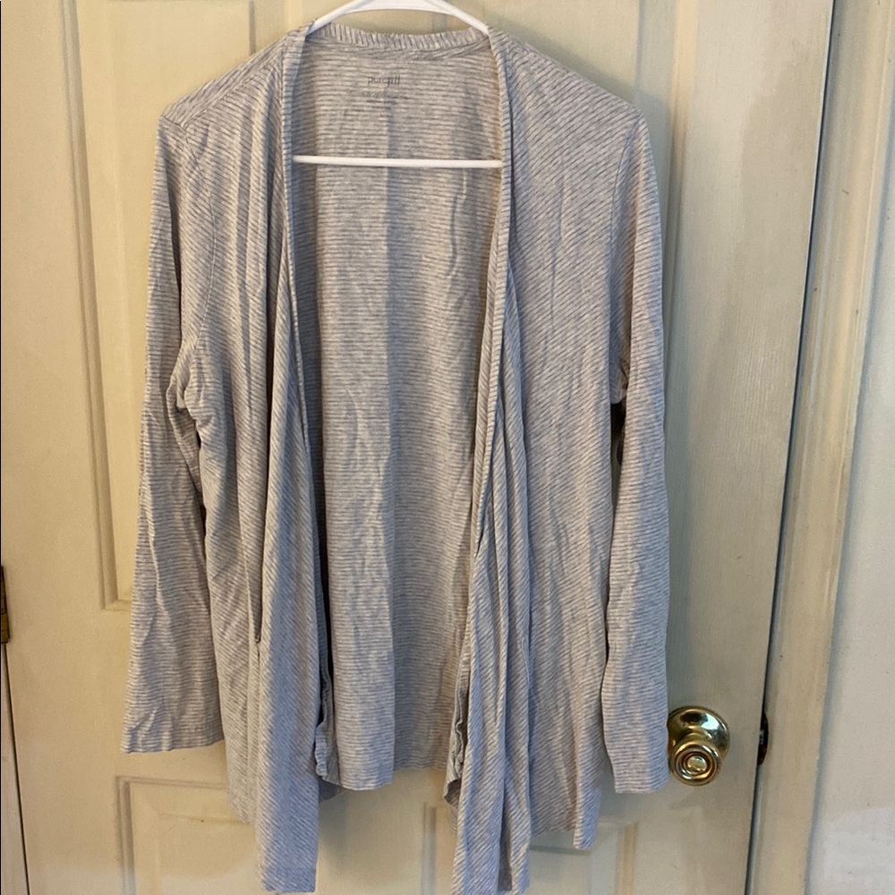 Gray Open Front Knit jacket